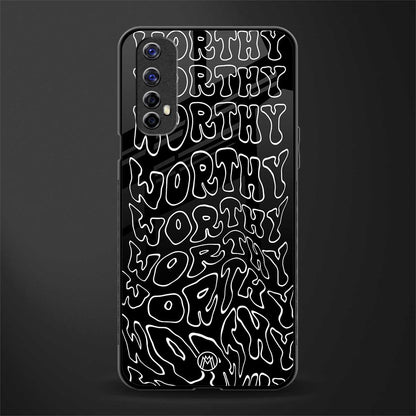 worthy black glass case for realme 7 image