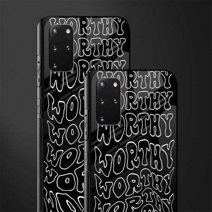 worthy black glass case for samsung galaxy s20 plus image-2