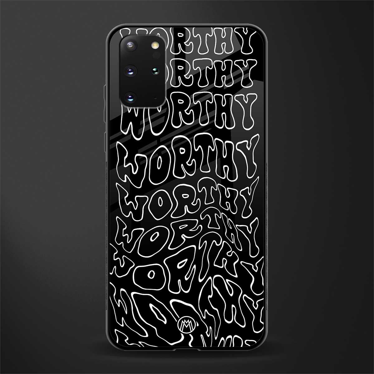 worthy black glass case for samsung galaxy s20 plus image