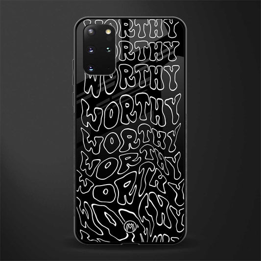 worthy black glass case for samsung galaxy s20 plus image
