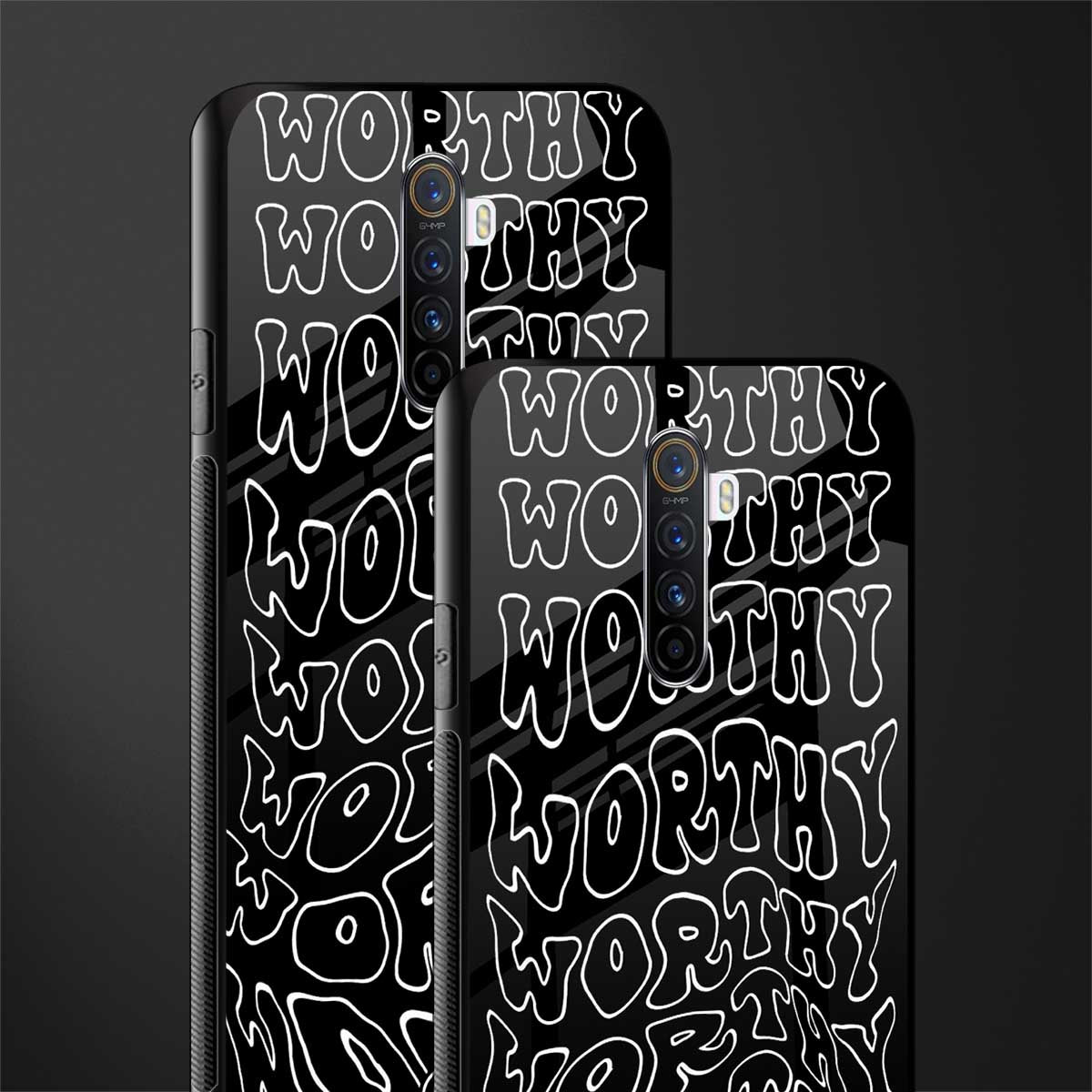 worthy black glass case for realme x2 pro image-2