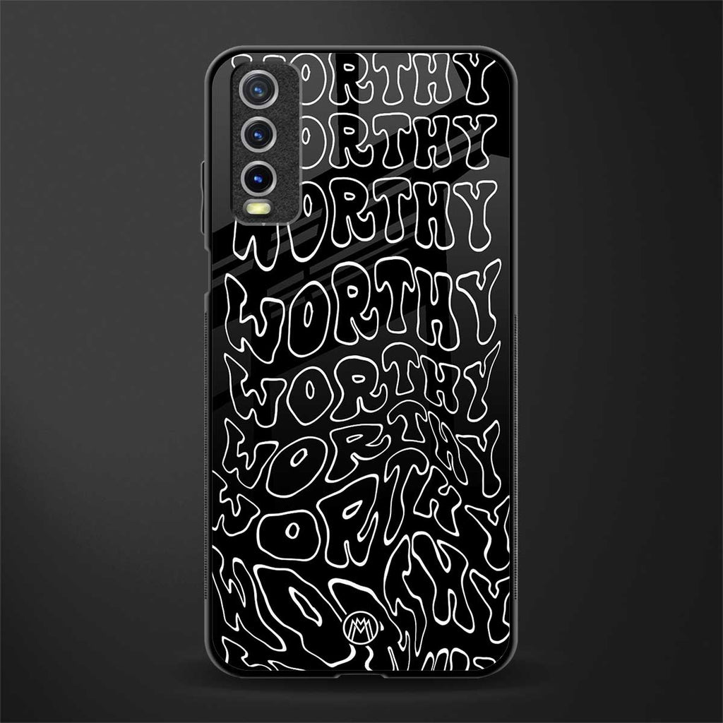 worthy black glass case for vivo y20 image
