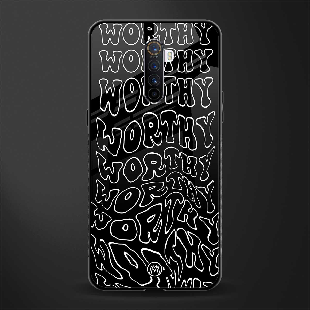 worthy black glass case for realme x2 pro image