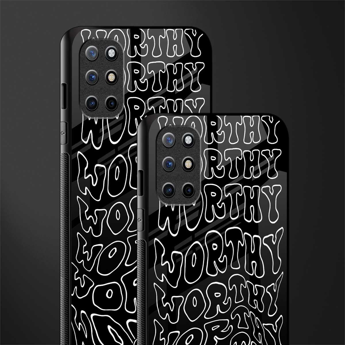 worthy black glass case for oneplus 8t image-2