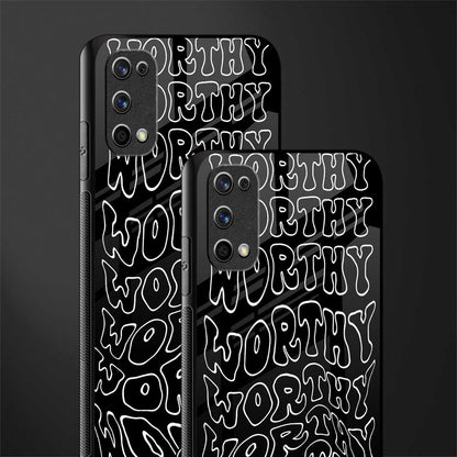 worthy black glass case for realme 7 pro image-2