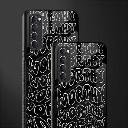 worthy black glass case for oppo reno 4 pro image-2