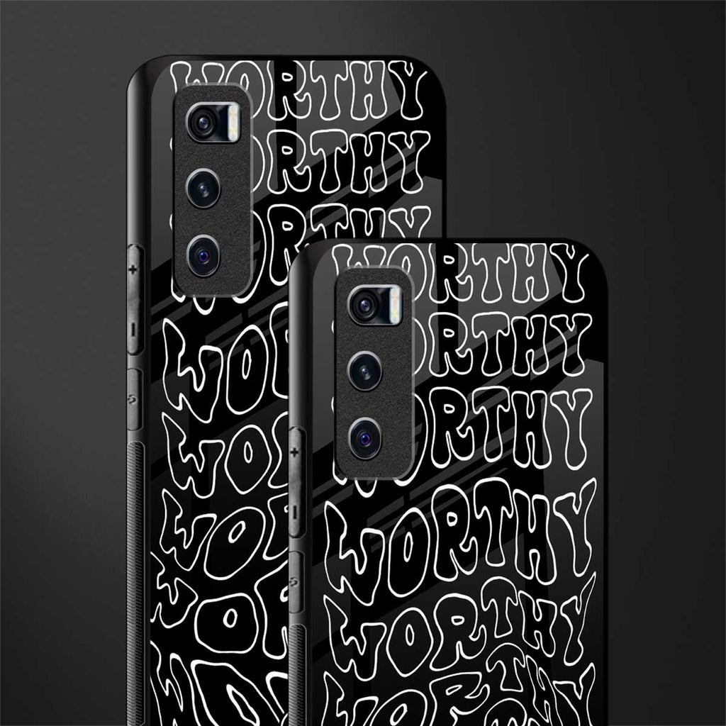 worthy black glass case for vivo v20 se image-2