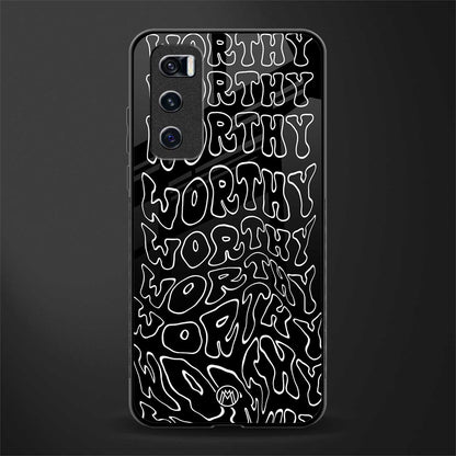 worthy black glass case for vivo v20 se image