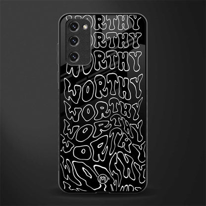 worthy black glass case for samsung galaxy s20 fe image