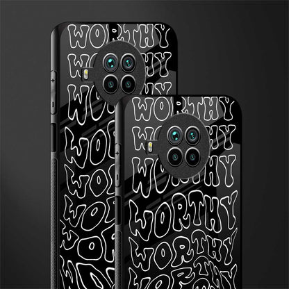 worthy black glass case for mi 10i image-2