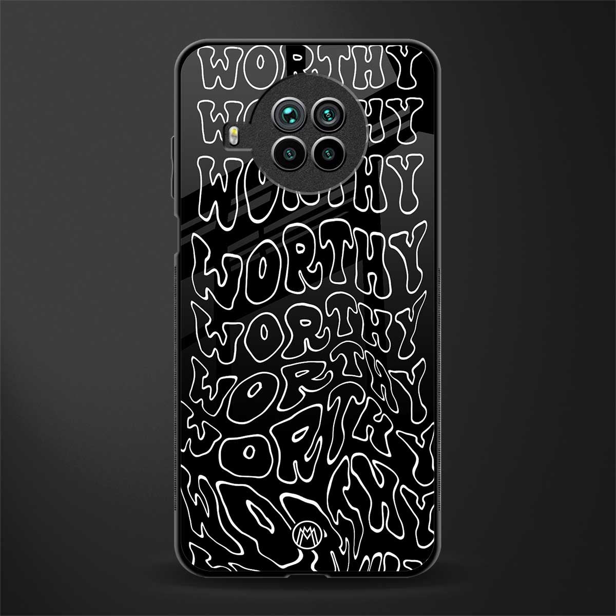 worthy black glass case for mi 10i image