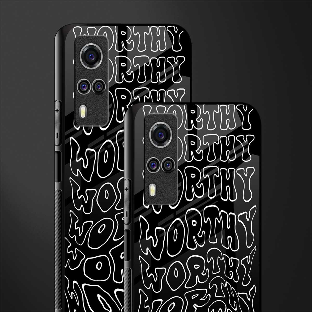 worthy black glass case for vivo y53s image-2