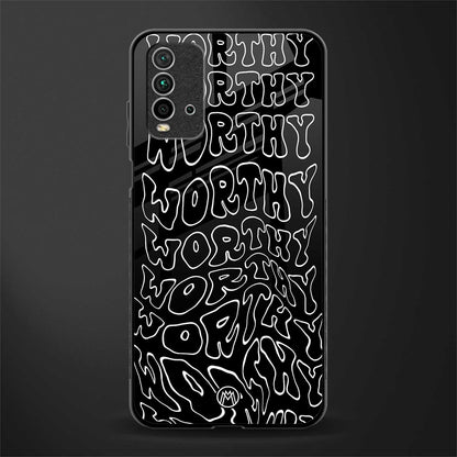 worthy black glass case for redmi 9 power image