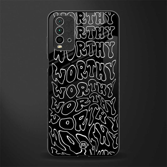 worthy black glass case for redmi 9 power image