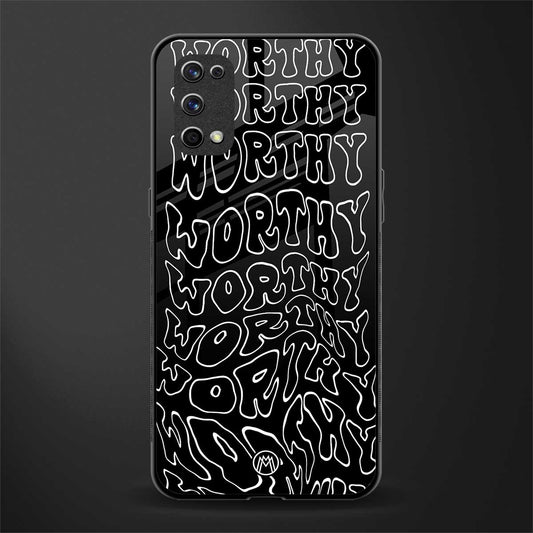 worthy black glass case for realme x7 pro image