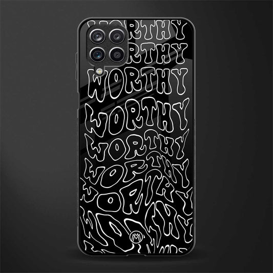 worthy black glass case for samsung galaxy m12 image