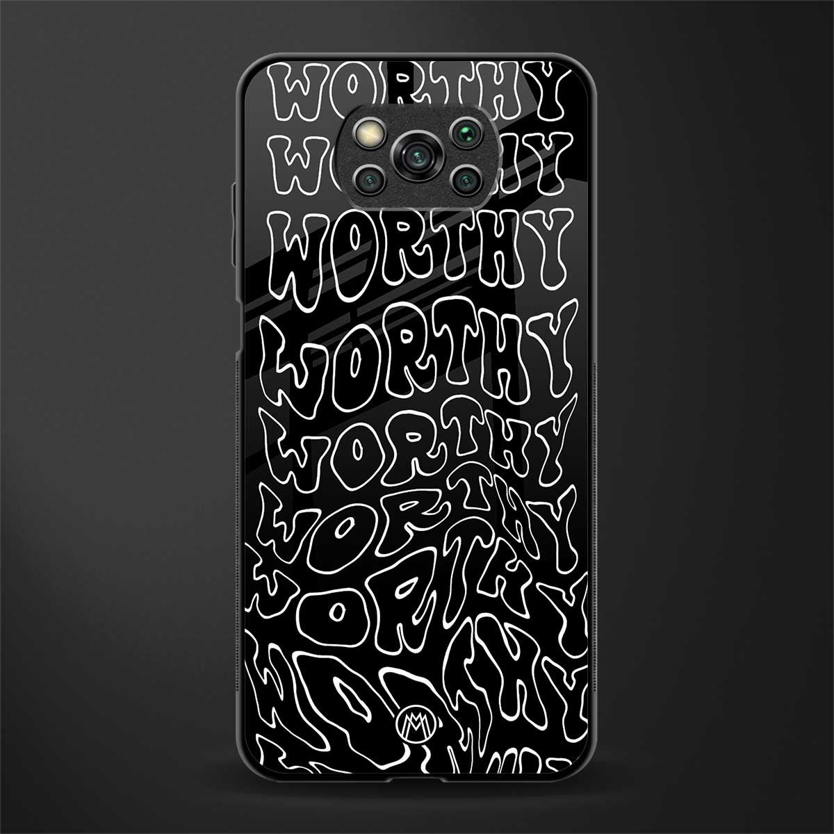 worthy black glass case for poco x3 pro image