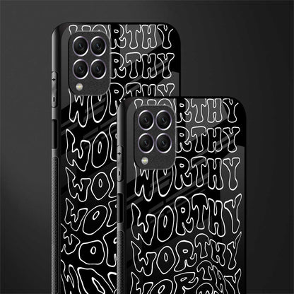 worthy black glass case for samsung galaxy f62 image-2
