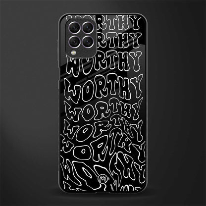 worthy black glass case for samsung galaxy f62 image
