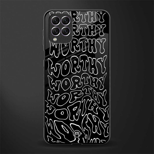 worthy black glass case for samsung galaxy f62 image