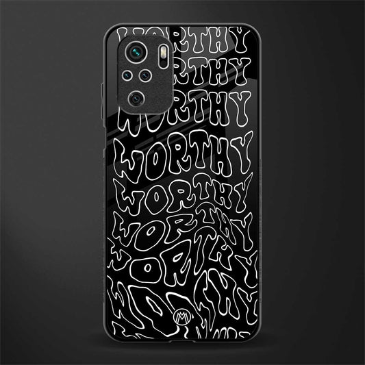 worthy black glass case for redmi note 10s image