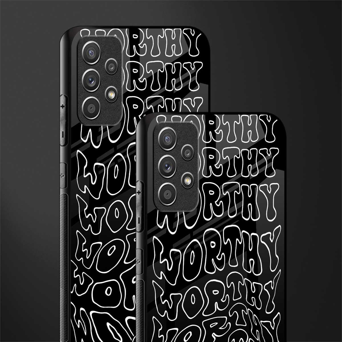 worthy black glass case for samsung galaxy a72 image-2
