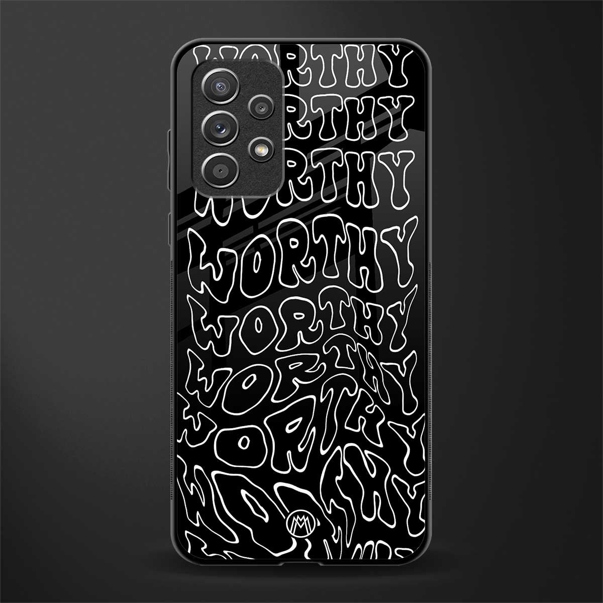 worthy black glass case for samsung galaxy a52 image