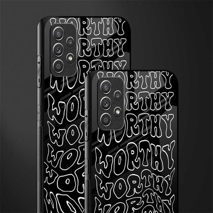 worthy black glass case for samsung galaxy a32 4g image-2