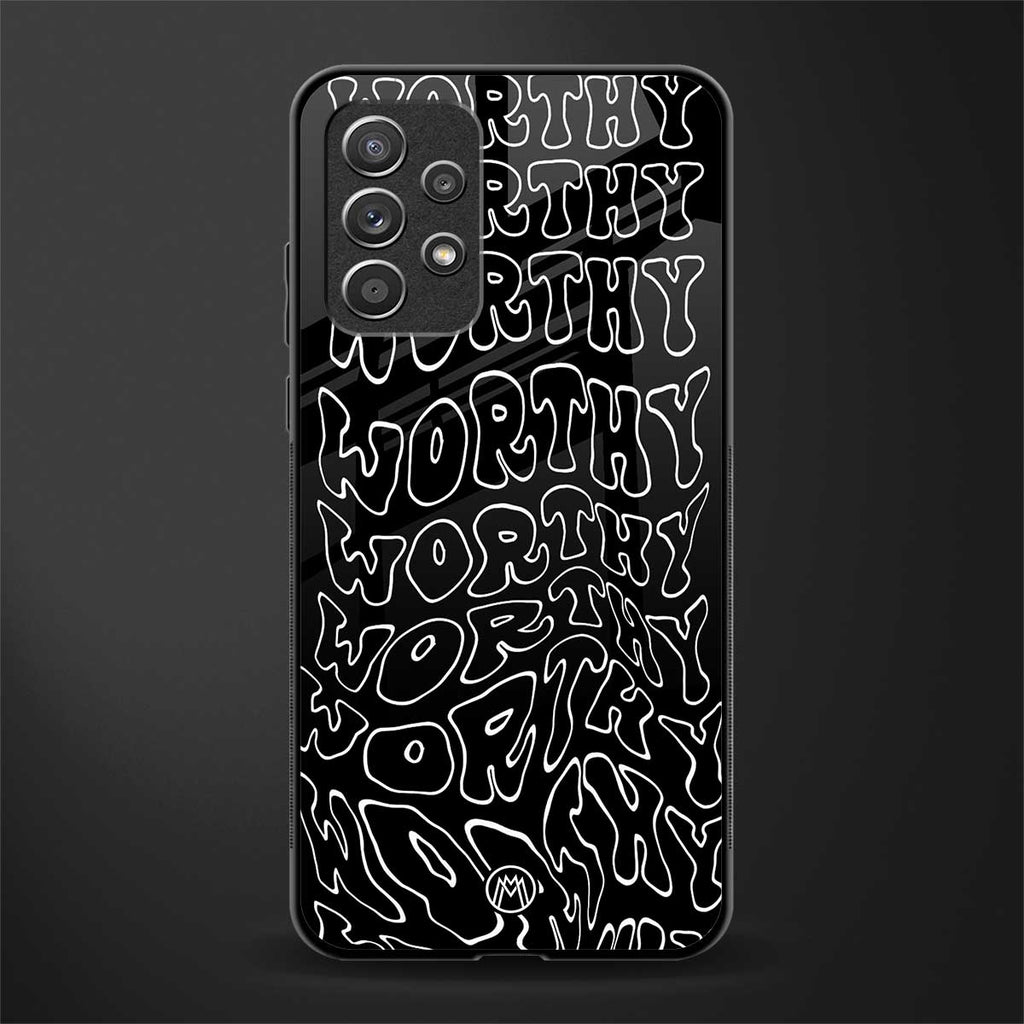 worthy black glass case for samsung galaxy a32 4g image