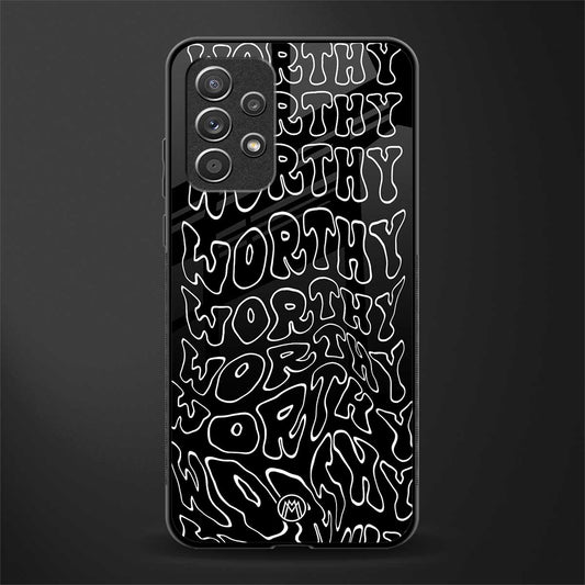worthy black glass case for samsung galaxy a32 4g image