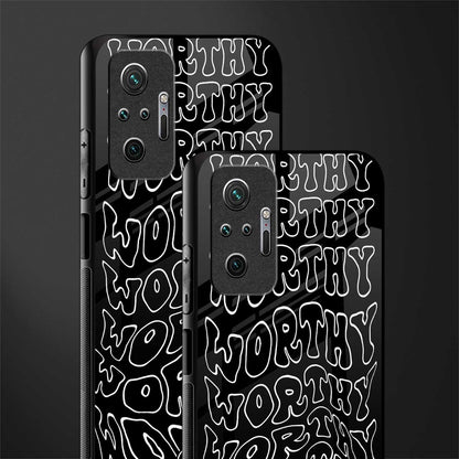 worthy black glass case for redmi note 10 pro max image-2