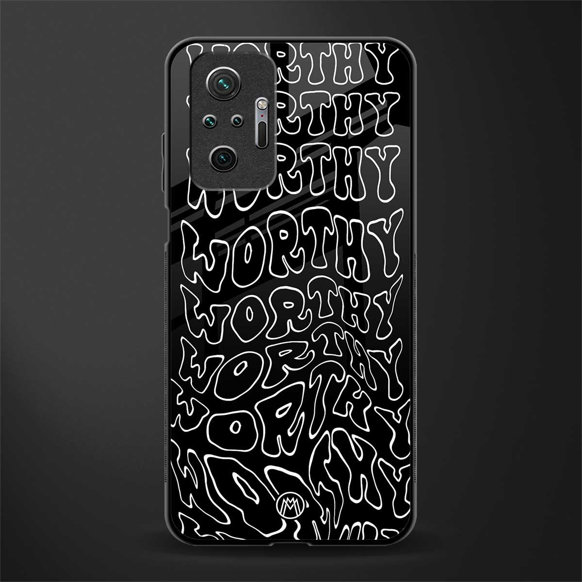 worthy black glass case for redmi note 10 pro max image