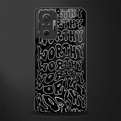 worthy black glass case for redmi note 10 pro image