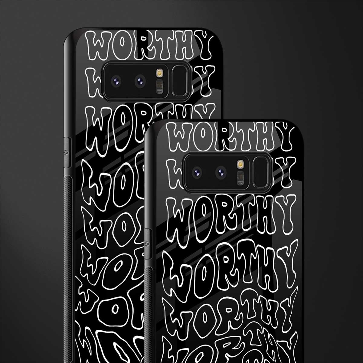 worthy black glass case for samsung galaxy note 8 image-2