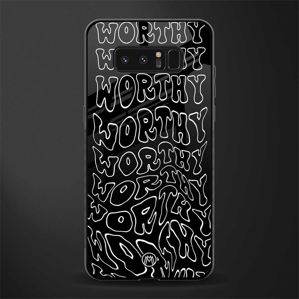 worthy black glass case for samsung galaxy note 8 image