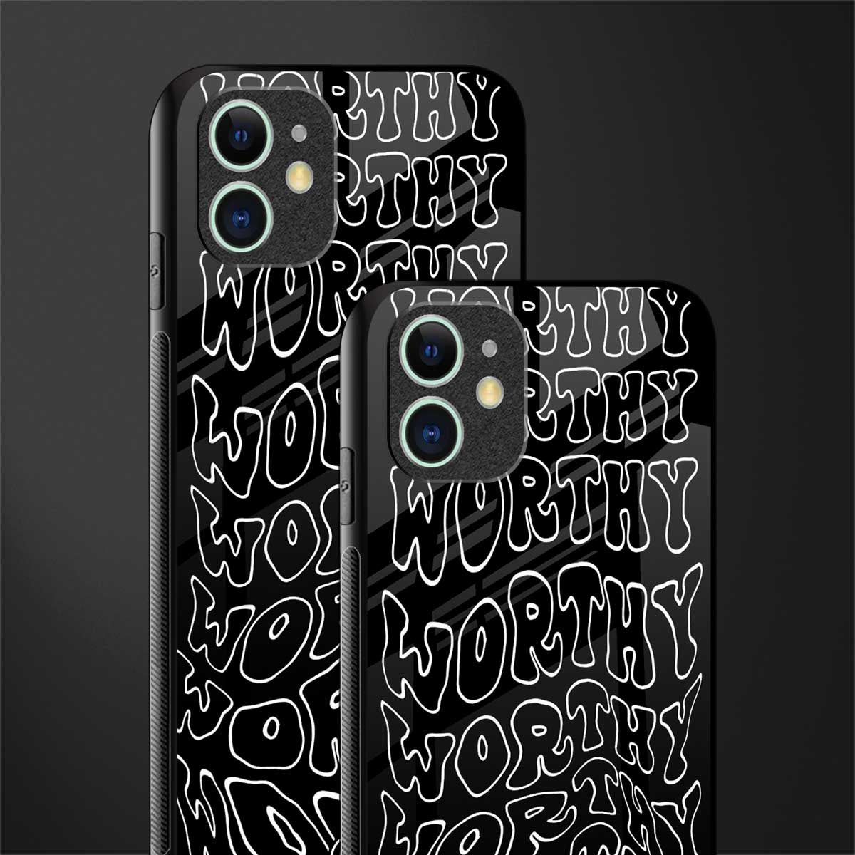 worthy black glass case for iphone 12 mini image-2