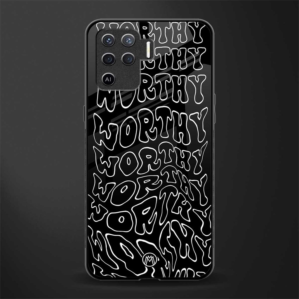 worthy black glass case for oppo f19 pro image