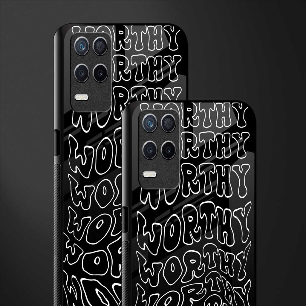 worthy black glass case for realme 8 5g image-2