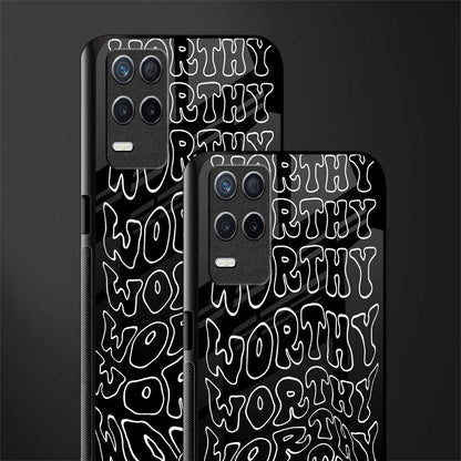 worthy black glass case for realme narzo 30 5g image-2