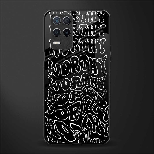 worthy black glass case for realme 8 5g image