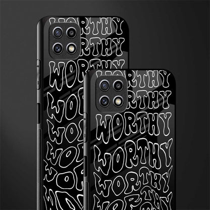 worthy black glass case for samsung galaxy a22 5g image-2