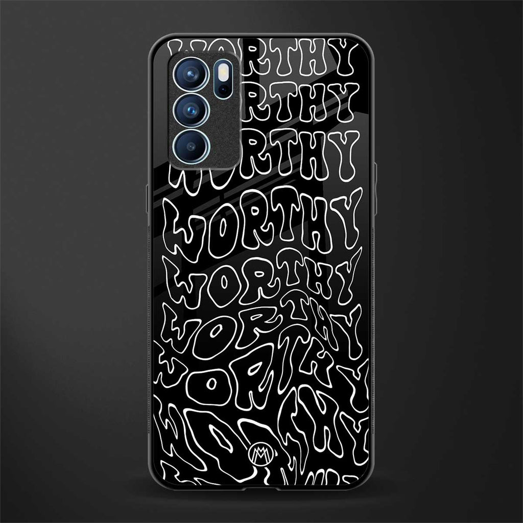 worthy black glass case for oppo reno6 pro 5g image