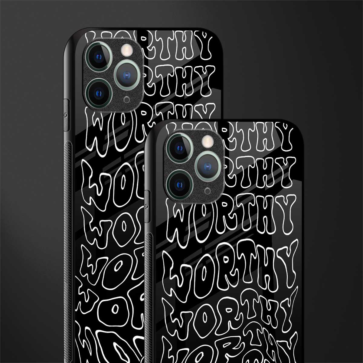 worthy black glass case for iphone 11 pro max image-2