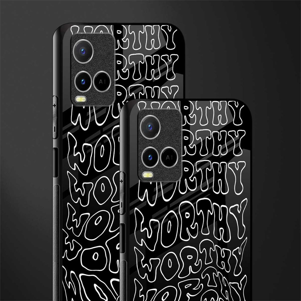 worthy black glass case for vivo y21t image-2