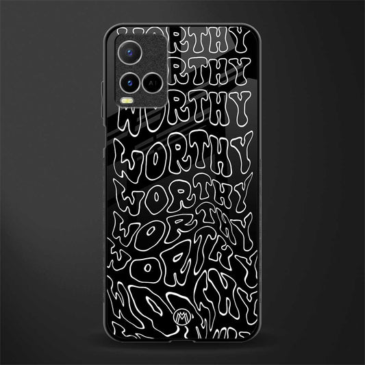 worthy black glass case for vivo y33s vivo y33t image