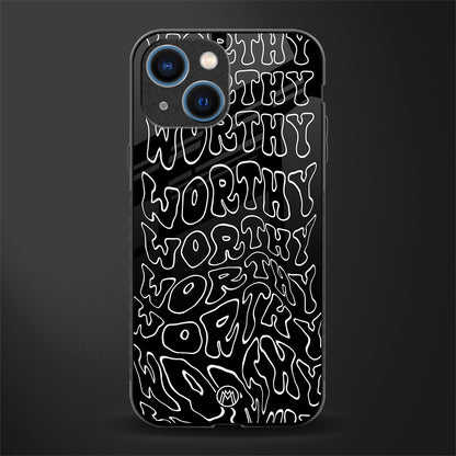 worthy black glass case for iphone 13 mini image