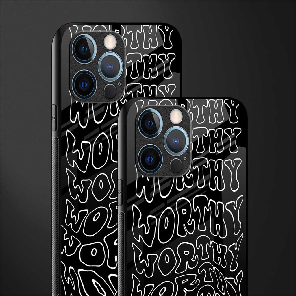 worthy black glass case for iphone 12 pro image-2