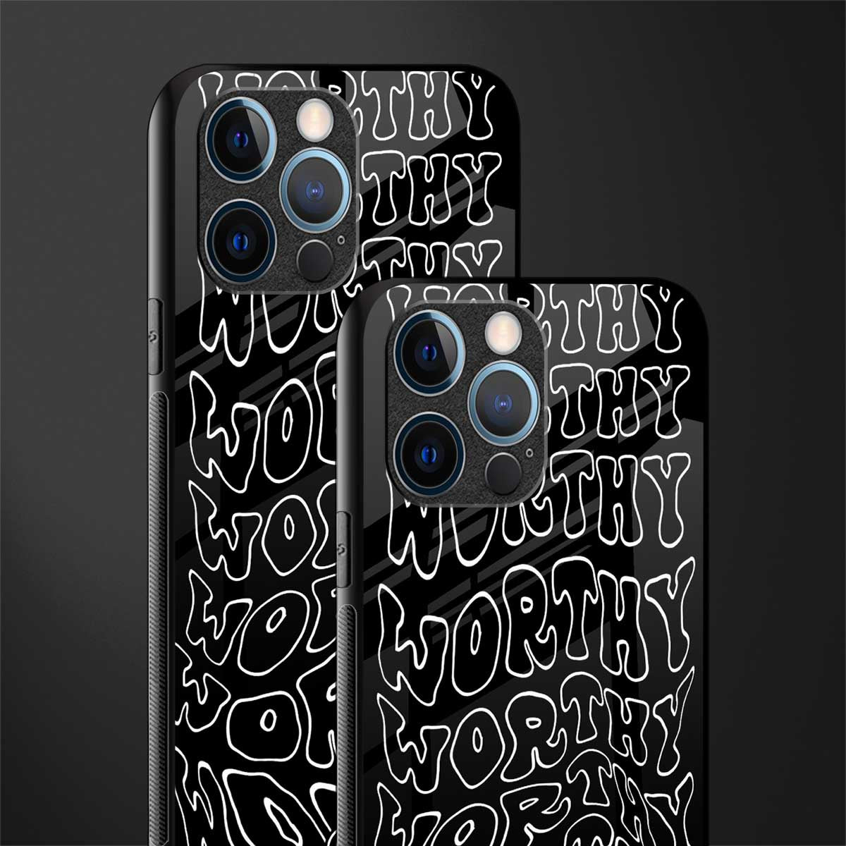 worthy black glass case for iphone 12 pro image-2