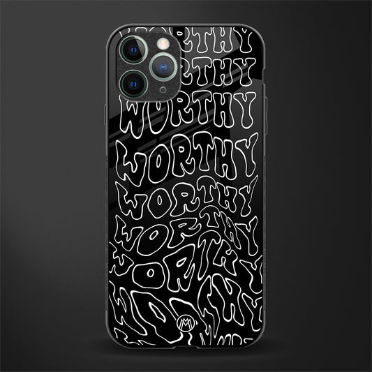 worthy black glass case for iphone 11 pro image