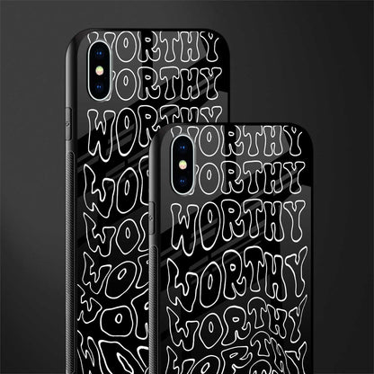 worthy black glass case for iphone xs max image-2
